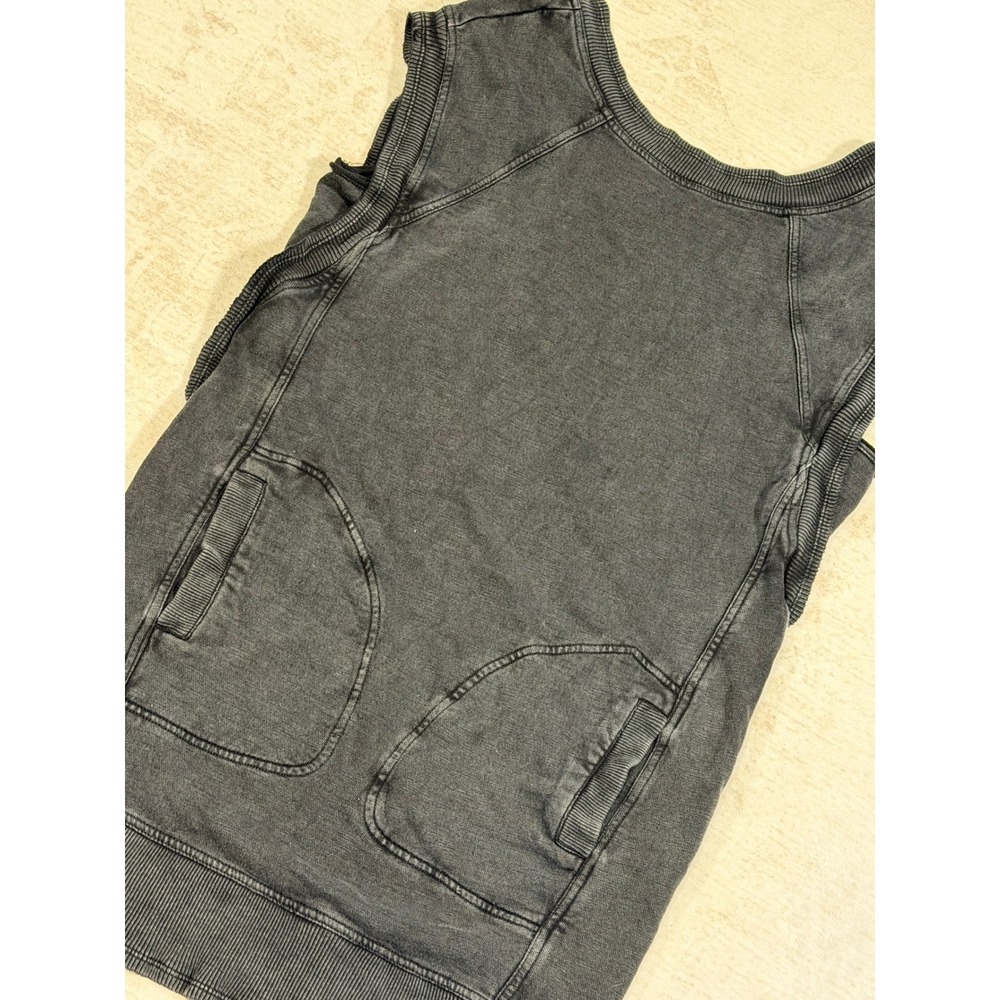 Daily Practice by Anthropologie Black Sleeveless Sweatshirt Dress XXS Crisscross - Picture 2 of 7